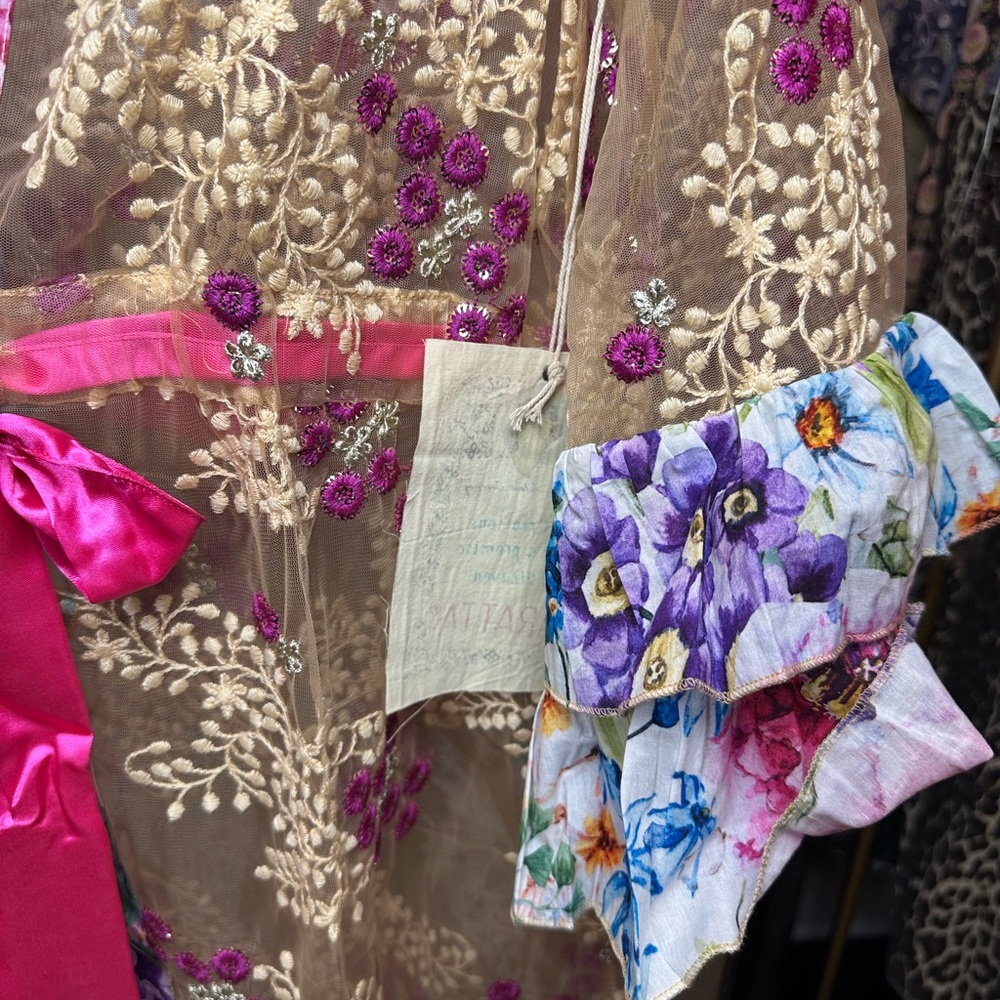 🆕 ARATTA IBIZA EMBELLISHED MESH KIMONO - Picture 11 of 14